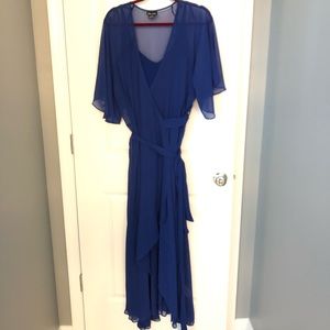 Royal Blue City Chic Wrap Dress